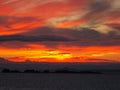 Alaskan Sunset - Painted Sky Royalty Free Stock Photo