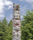 Alaskan totem pole sculpture