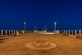 Alassio pier in the night, Italy