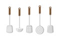 Kitchen Metal Spatula Illustrations Vector Set Royalty Free Stock Photo