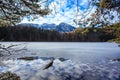 Alatsee lake by winter. Austria Royalty Free Stock Photo