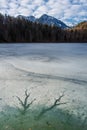 Alatsee lake by winter. Austria Royalty Free Stock Photo