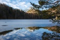 Alatsee lake by winter. Austria Royalty Free Stock Photo