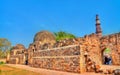 Alauddin Khilji Tomb and Madrasa at the Qutb Complex in Delhi, India Royalty Free Stock Photo