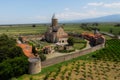 Alaverdi Monastery Complex aerial panoramic view in Kakheti, Georgia