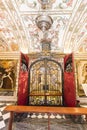 Alba de Tomes, Salamanca, Spain - October 7, 2017: Grave of St. Teresa de Avila Santa Teresa de Jesus in convent of carmelitas