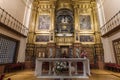 Alba de Tomes, Salamanca, Spain - October 7, 2017: Main altar of The Discalced Carmelites church Carmelitas descalzas with