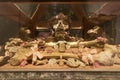 Alba de Tomes, Salamanca, Spain - October 7, 2017: Relics in an urn in the convent of carmelitas descalzas