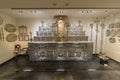 Alba de Tomes, Salamanca, Spain - October 7, 2017: Silver altar sanctuary in The Discalced Carmelites museum Carmelitas descalzas