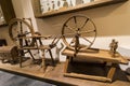 Alba de Tomes, Salamanca, Spain - October 7, 2017: Spinning wheel in The Discalced Carmelites museum Carmelitas descalzas