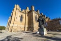 Alba de Tomes, Spain - October 7, 2017: The Basilica of Santa Teresa de Jesus, religious temple of the ducal village of Alba de