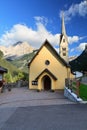 Alba di Canazei - small church Royalty Free Stock Photo