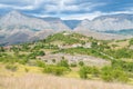 Alba Fucens, ancient Italic town at the foot of the Monte Velino, near Avezzano, Abruzzo, central Italy.