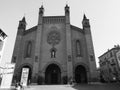 San Lorenzo Cathedral in Alba in black and white