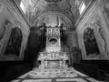 San Lorenzo Cathedral in Alba in black and white