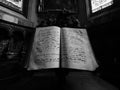 San Lorenzo Cathedral in Alba in black and white