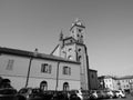 San Lorenzo Cathedral in Alba in black and white