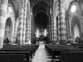 San Lorenzo Cathedral in Alba in black and white