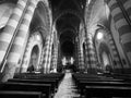 San Lorenzo Cathedral in Alba in black and white