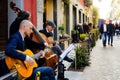 Street band in Alba Italy during the truffle fair Royalty Free Stock Photo