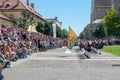 ALBA IULIA, ROMANIA - 11 AUGUST 2018: Changing of the Guard ceremony at the Citadel Alba-Carolina in Alba Iulia, Romania Royalty Free Stock Photo