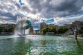 Fountain in Union Park in Alba Iulia, Romania Royalty Free Stock Photo