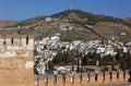 Albaicin District in Granada from Alhambra Royalty Free Stock Photo