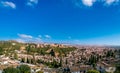 Albaicin downtown and Alhambra panorama over Granada