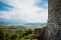 2016 Albania Berat - City of thousand windows, beautifull view of town on the hill between a lot of trees and blue sky Royalty Free Stock Photo