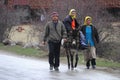 Albania citizens selling potatoes in Kosovo