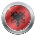 Albania Flag Silver Icon