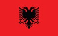 Albania flag vector graphic. Rectangle Albanian flag illustration. Albania country flag is a symbol of freedom, patriotism and