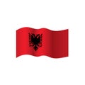 Albania flag, vector illustration