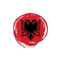 Albania flag, vector illustration