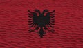 Grunge Albania flag. Albania flag with waving grunge texture