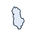 Color illustration icon for Albania, europe and map Royalty Free Stock Photo