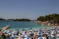 Albania, ksamil -13 July 2018. Tourists are resting on the beach