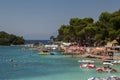 Albania, ksamil -13 July 2018. Tourists are resting on the beach