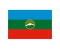 Karachay-Cherkessia National Europe Flag Emblem Royalty Free Stock Photo