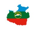 Karachay-Cherkessia National Europe Flag Map Emblem Royalty Free Stock Photo
