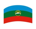 Karachay-Cherkessia National Europe Flag Symbol Royalty Free Stock Photo