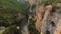 Albania - Osum river canyon - kaniones Osumi Aerial Royalty Free Stock Photo