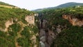 Albania - Osum river canyon - kaniones Osumi Drone Royalty Free Stock Photo