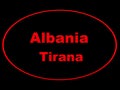 Albania Tirana . 3 D logo on a black background.