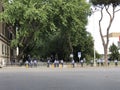 Angry police.protesting the destruction of the theater .Albania,Tirana