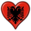 Albanian button flag heart shape