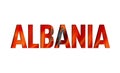 Albanian flag text font