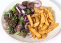 Albanian liver and fries