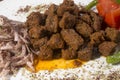 Albanian Liver, a traditional Turkish spiced lamb`s liver