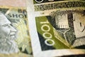 Albanian money 1000 leke close up